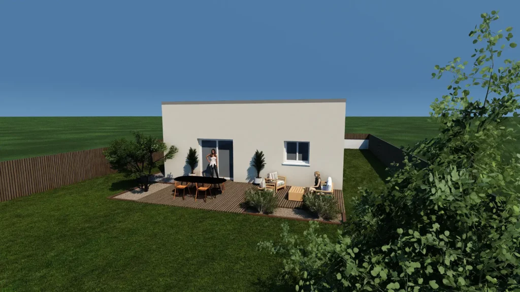 maison contemporaine Origine V1 perspective 2