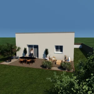 maison contemporaine Origine V1 perspective 2