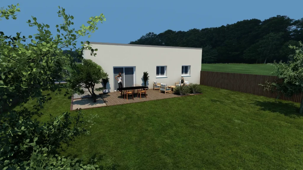 maison contemporaine Épure V1 perspective 2