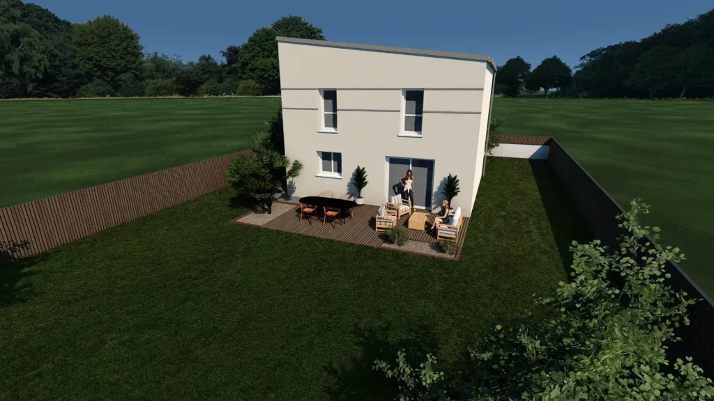 maison contemporaine Axis V1 perspective 2