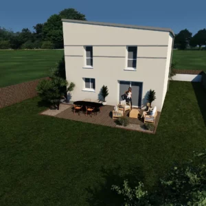 maison contemporaine Axis V1 perspective 2