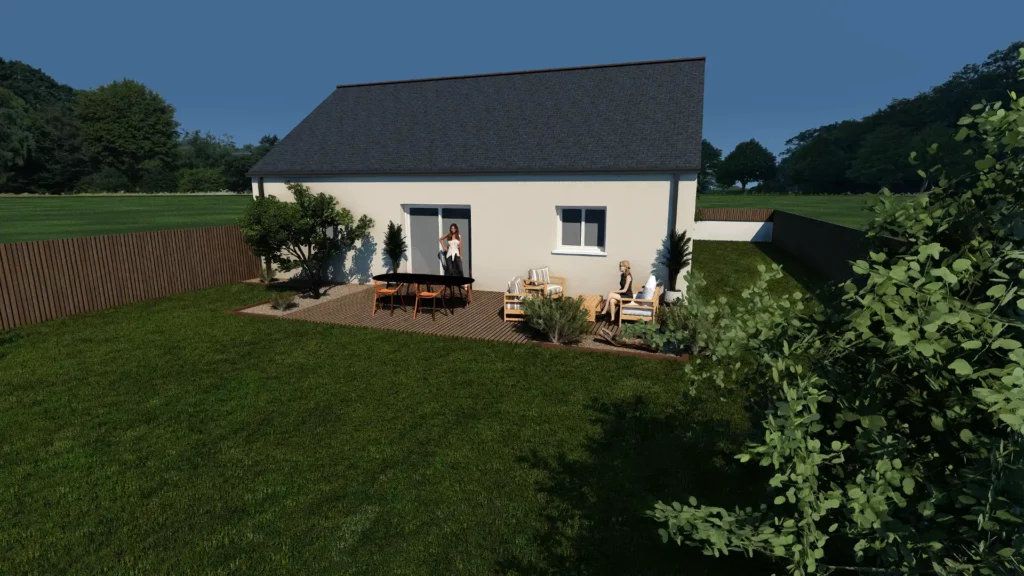 maison traditionnelle Épure V2 perspective 2