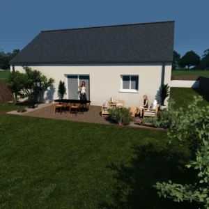 maison traditionnelle Épure V2 perspective 2