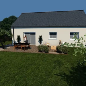 maison traditionnelle Épure V1 perspective 2