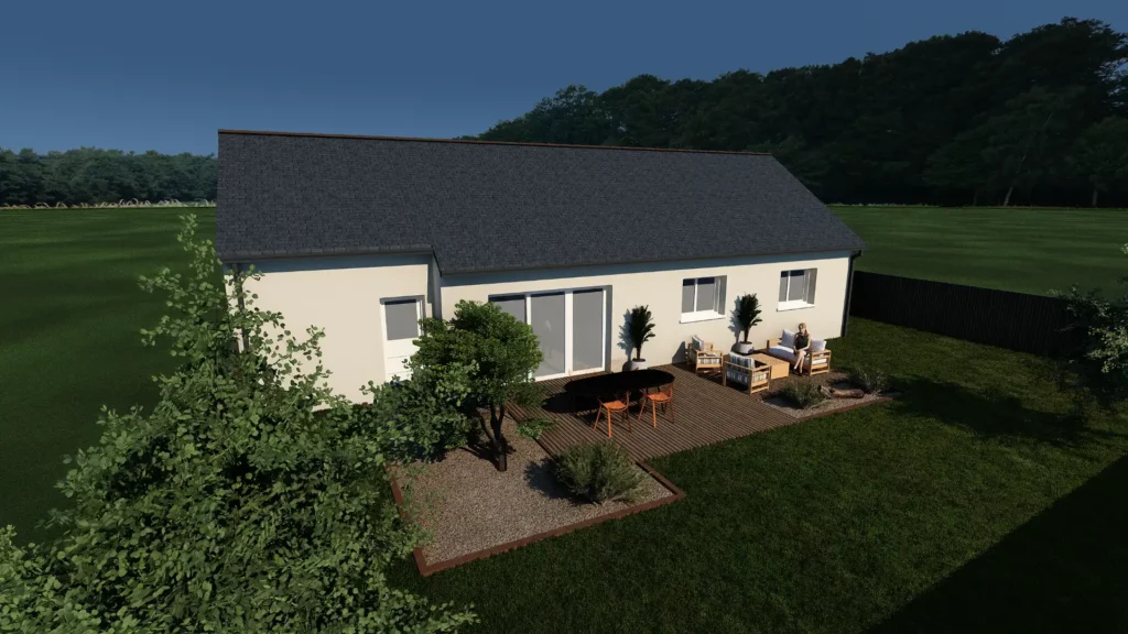 maison traditionnelle Céleste V2 perspective 2