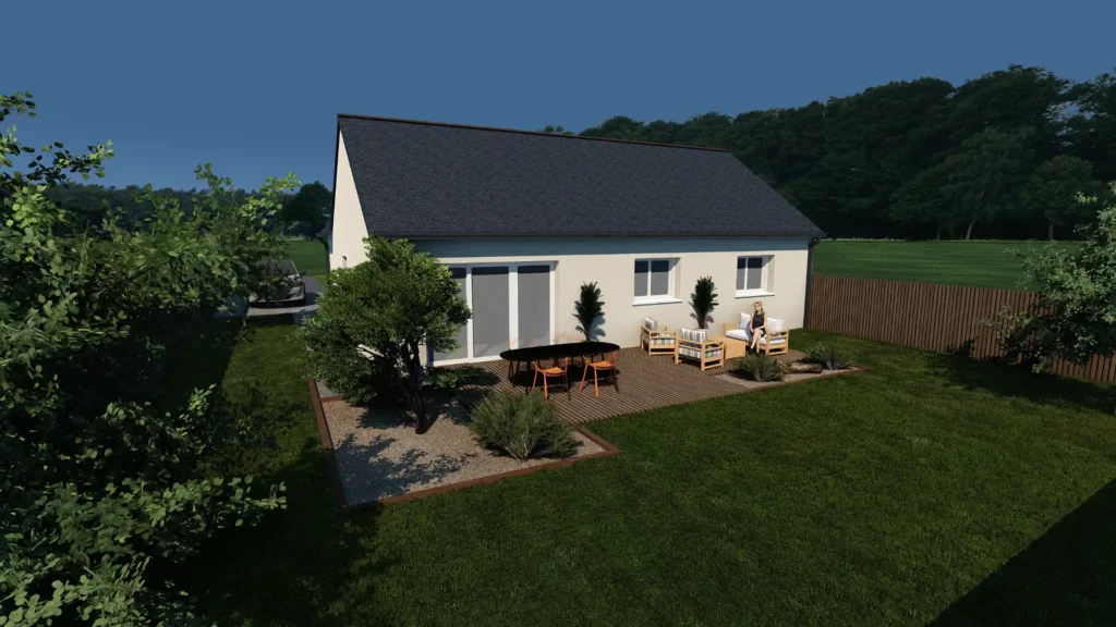 maison traditionnelle Céleste V1 perspective 2